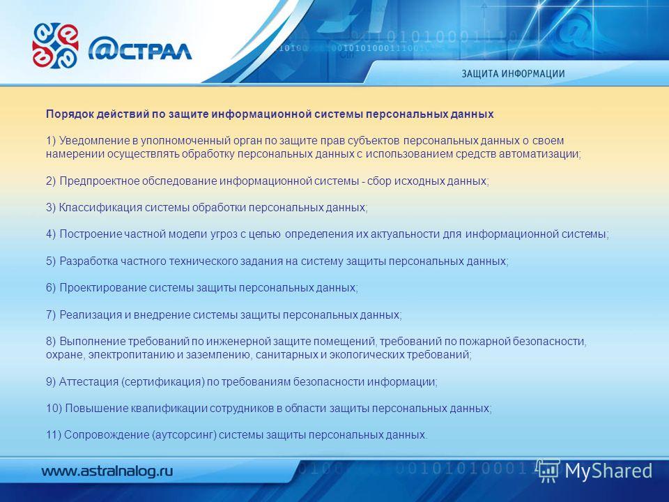 Требования к операторам персональных данных