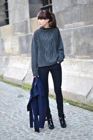 Модный образ со свитером