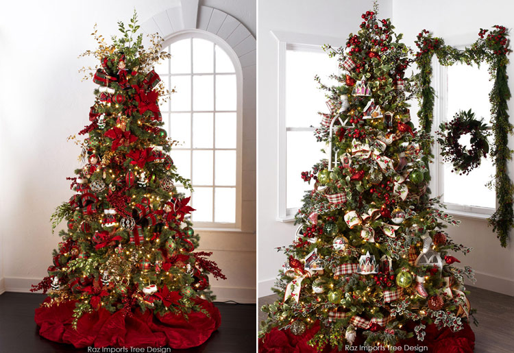 примеры украшения новогодних елок