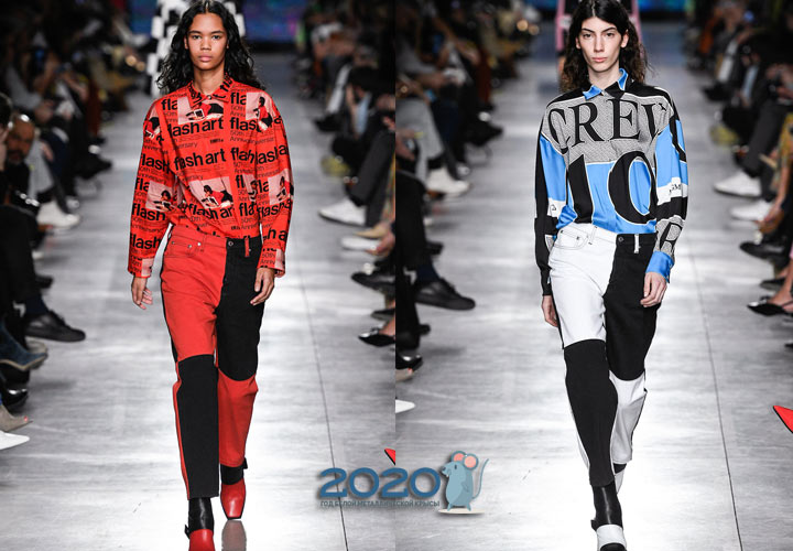 Модные разноцветные джинсы осень-зима 2019-2020