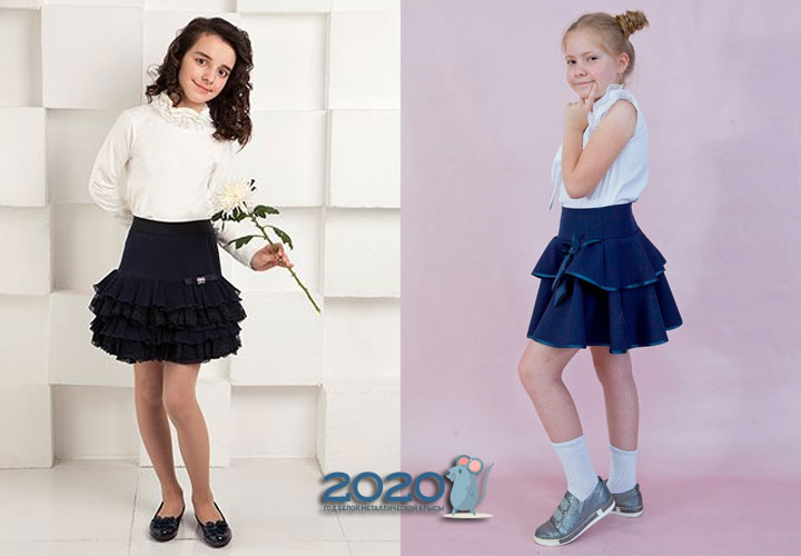 Школьная юбка с оборками на 2020 год