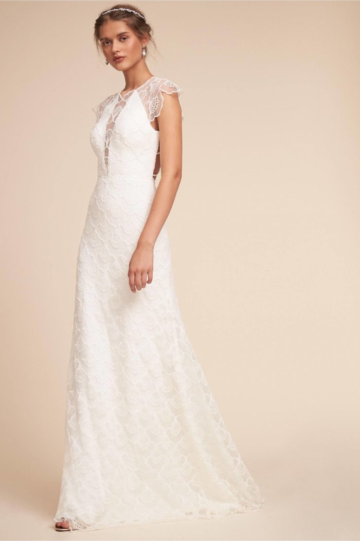 свадебное кружевное платье белое