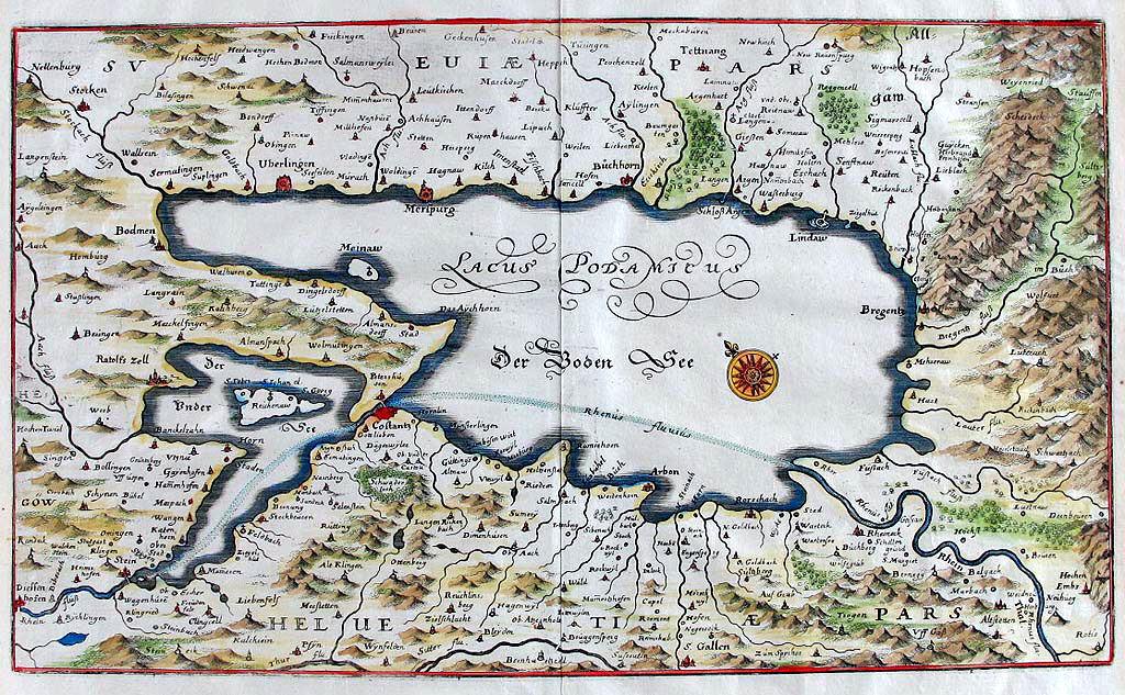 Карта Боденского озера