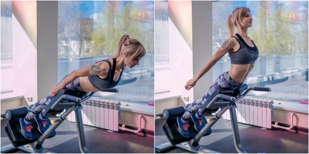 Программа тренировок в тренажёрном зале: Гиперэкстензия