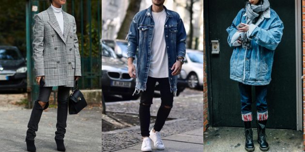 С чем носить джинсы осенью и зимой: С блейзером oversize