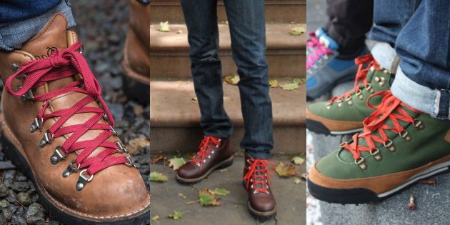 Модная мужская обувь: туристические ботинки в винтажном стиле