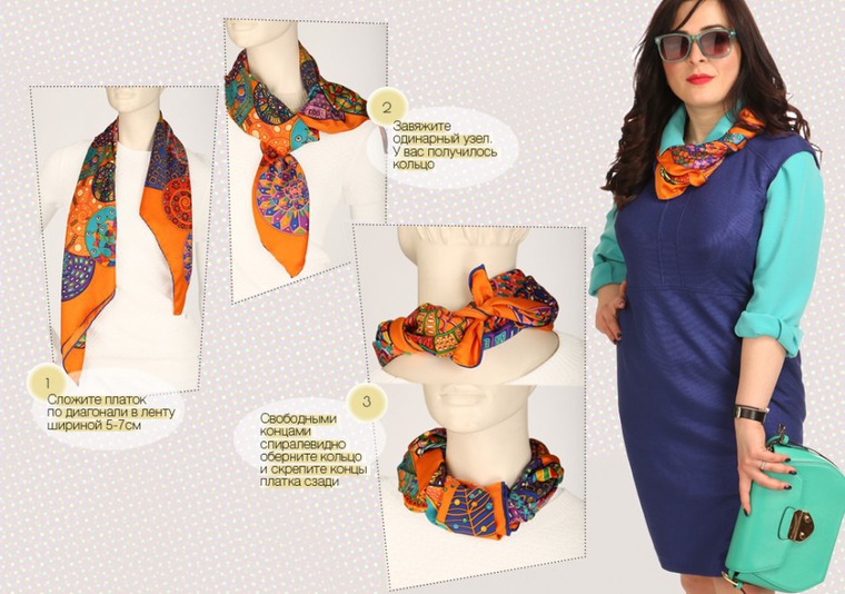 Модные и стильные платки и шарфики: как выбирать и завязывать, фото № 10