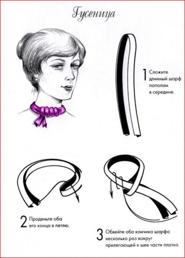 Как красиво завязать шарф, палантин, платок, фото № 18 Как красиво завязать шарф, палантин, платок, фото № 18