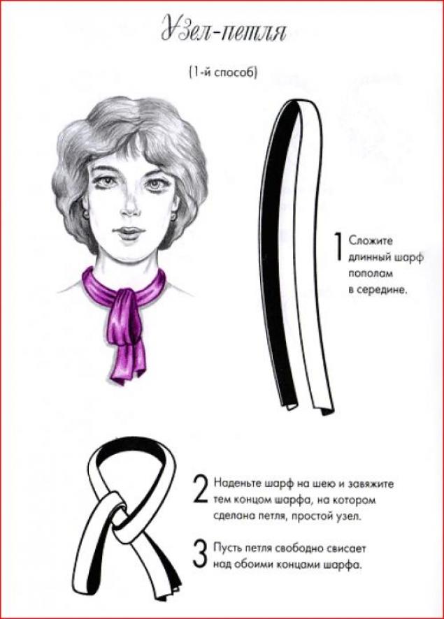 Как красиво завязать шарф, палантин, платок, фото № 16 Как красиво завязать шарф, палантин, платок, фото № 16