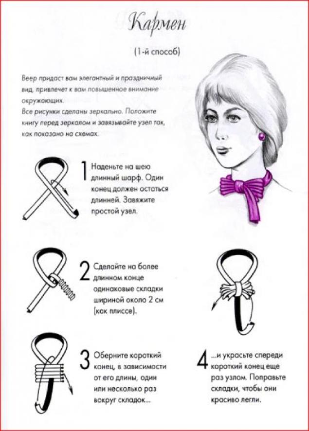 Как красиво завязать шарф, палантин, платок, фото № 14 Как красиво завязать шарф, палантин, платок, фото № 14