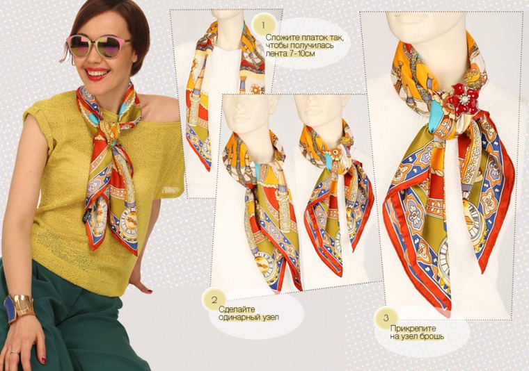 Модные и стильные платки и шарфики: как выбирать и завязывать, фото № 3