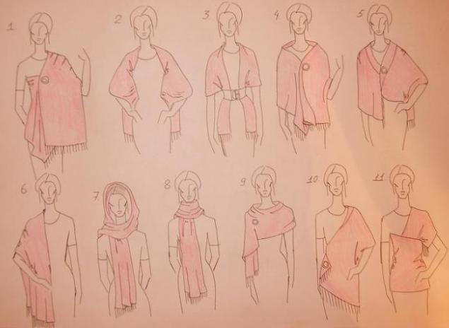 Как красиво завязать шарф, палантин, платок, фото № 19 Как красиво завязать шарф, палантин, платок, фото № 19