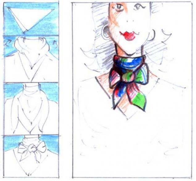 Как красиво завязать шарф, палантин, платок, фото № 2 Как красиво завязать шарф, палантин, платок, фото № 2