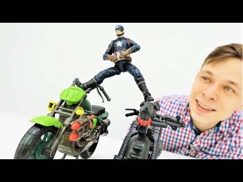 Капитан Америка нашёл работу! Супергерои: видео с игрушками!