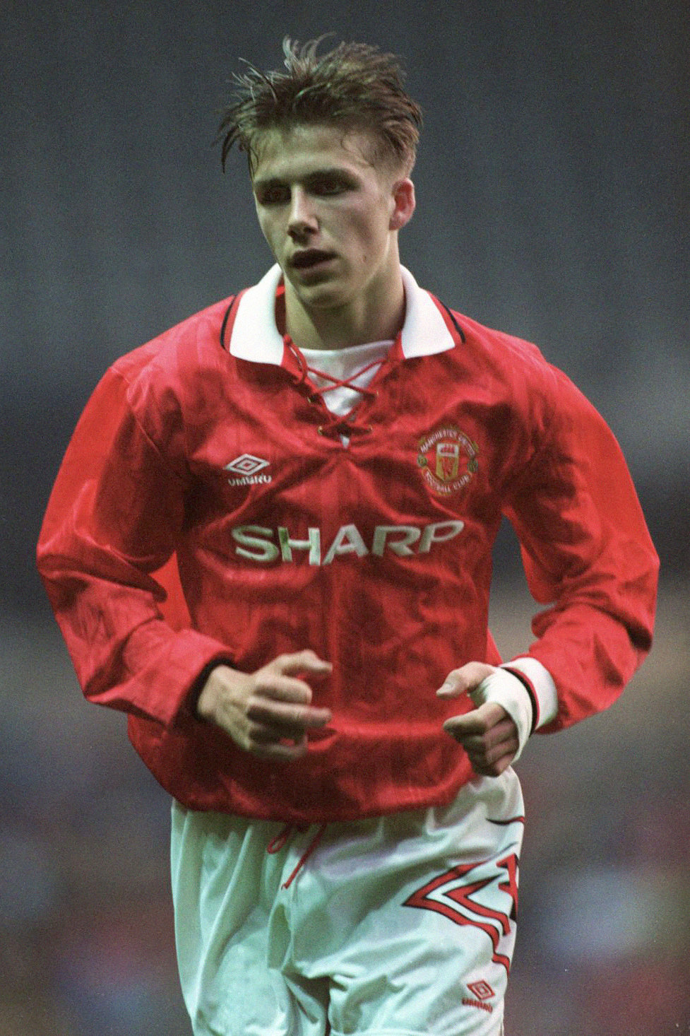 18-летний Дэвид играет в составе Manchester United, апрель 1993
