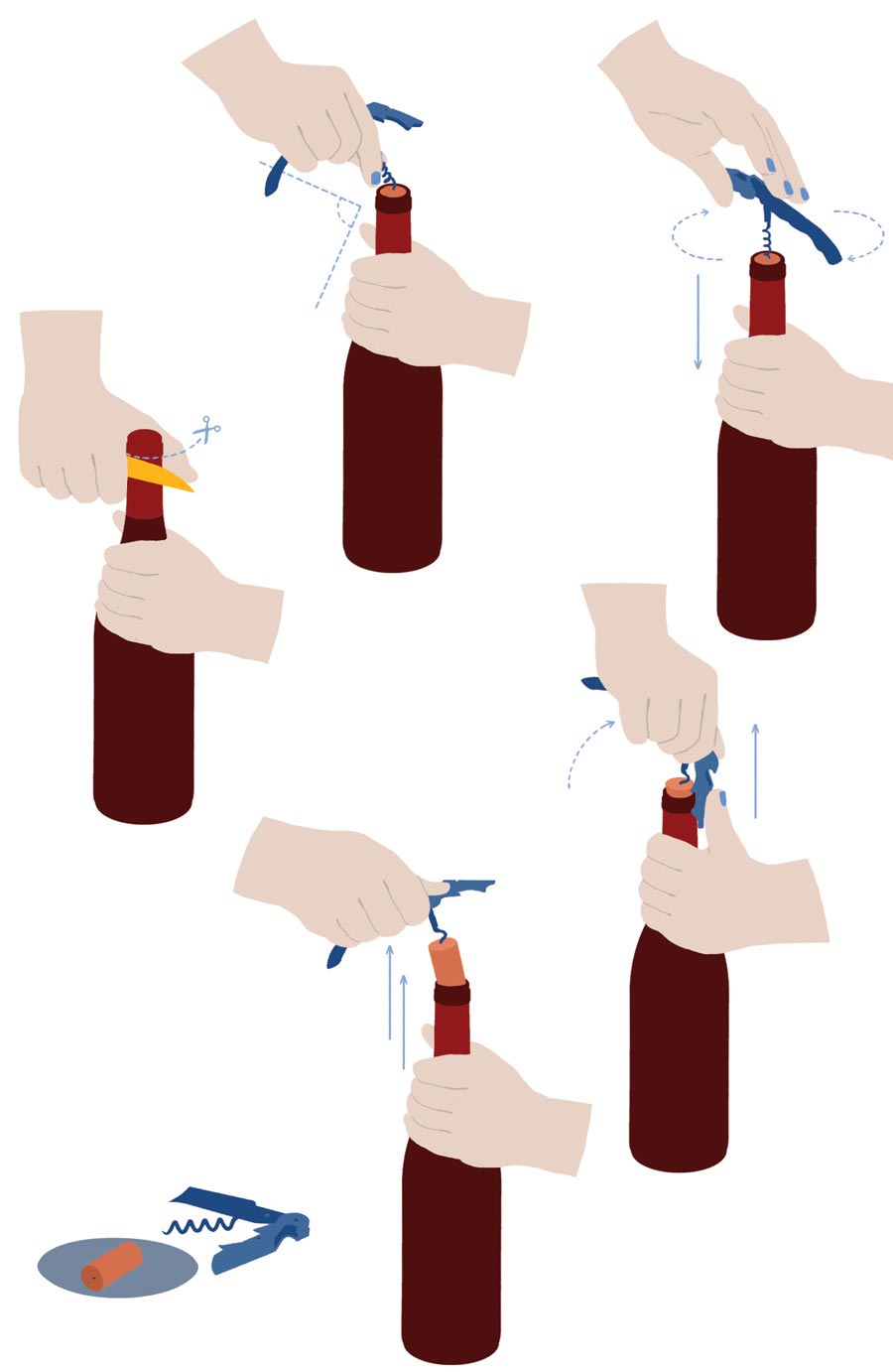 Открывать бутылку как профи совсем не сложно