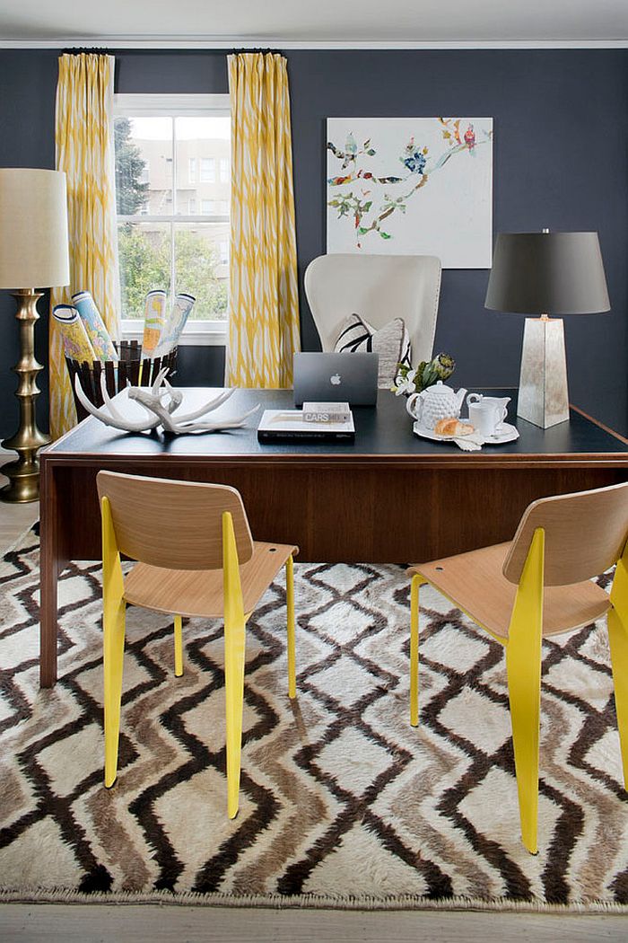 Современный дизайн интерьера домашнего офиса от Green Couch Interior