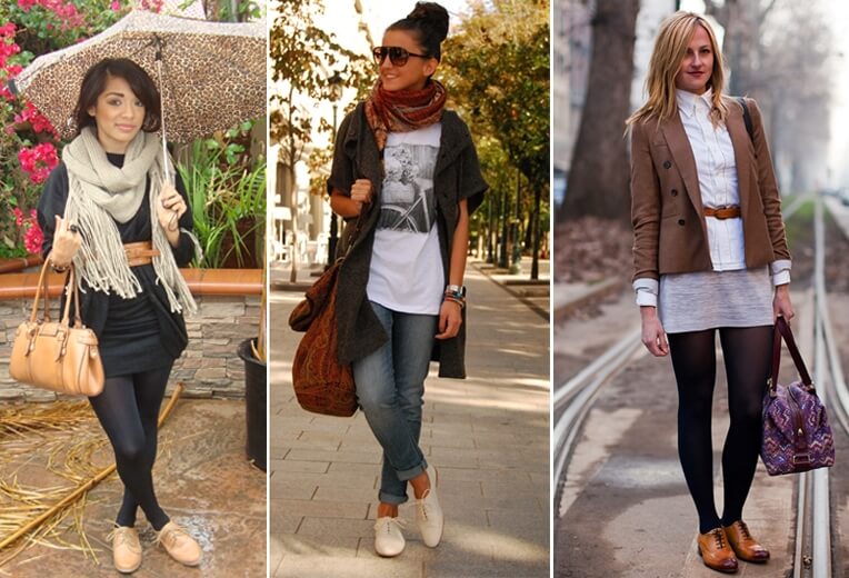 С чем носить модные женские туфли оксфорды - фото стильных сочетаний