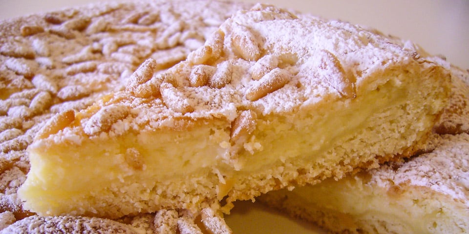 флорентийский пирог с заварным кремом Torta della Nonna