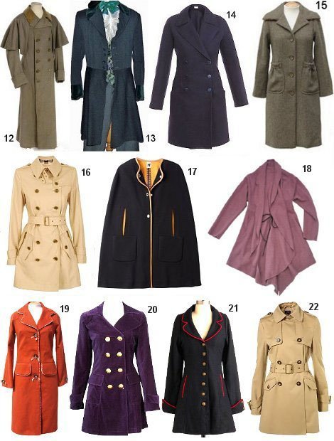 Модели пальто и плащей, виды и стили пальто