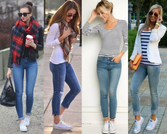 джинсы узкие спортивный стиль