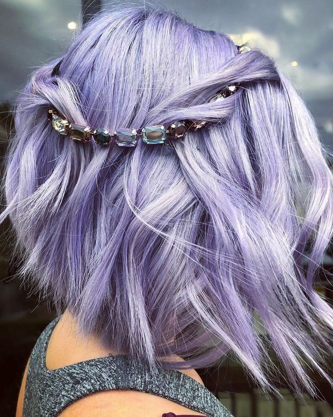 фиолетовые волосы