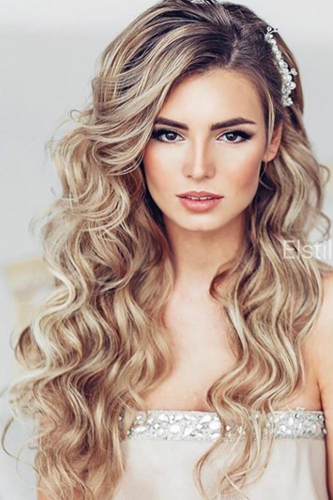 Charming Waves Brunette Roots #promhairstyles #promhair