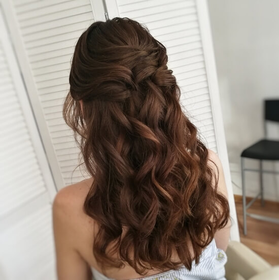 Прическа мальвинка фото на длинные волосы с локонами