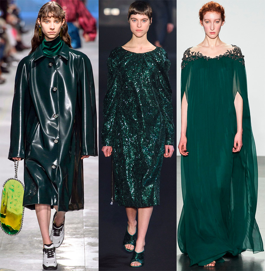Модные зеленые оттенки