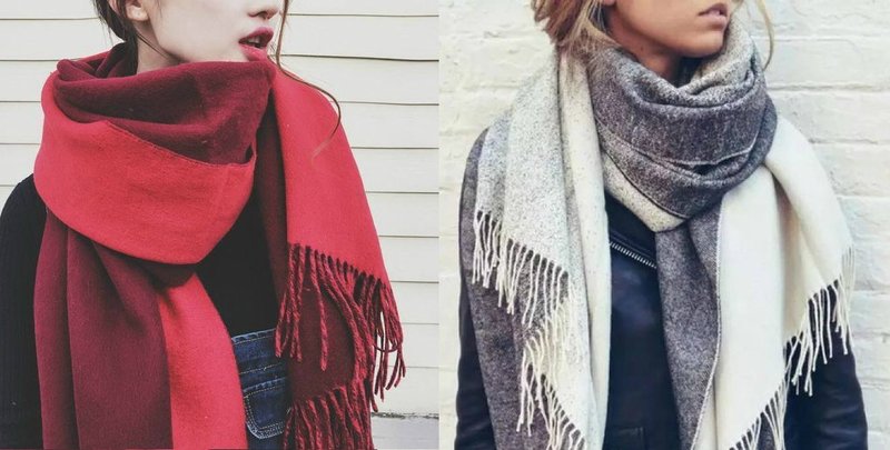 Новинки женских шарфов: модная бахрома