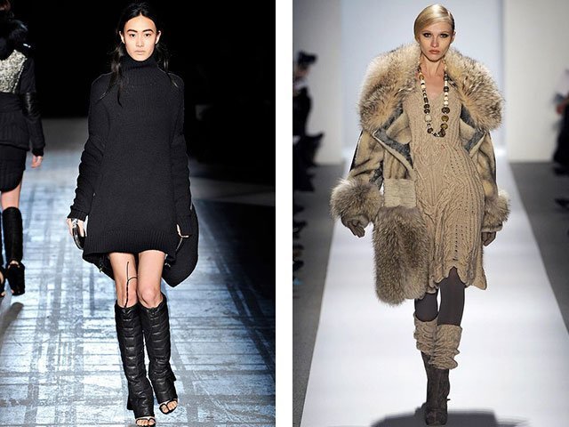 Модные зимние платья (фото 2018)