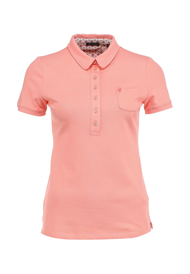 Розовая женская футболка-поло Marc O