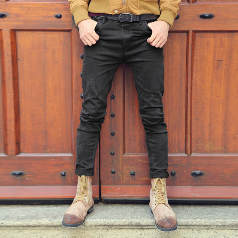 Черные узкие джинсы мужские