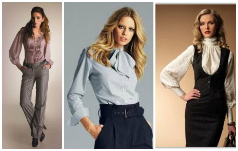 Блуза в деловом стиле одежды для девушек