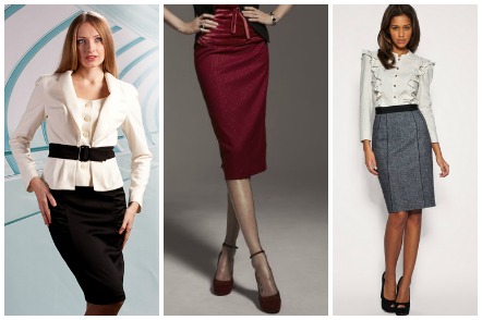 Юбка в деловом стиле одежды для девушек