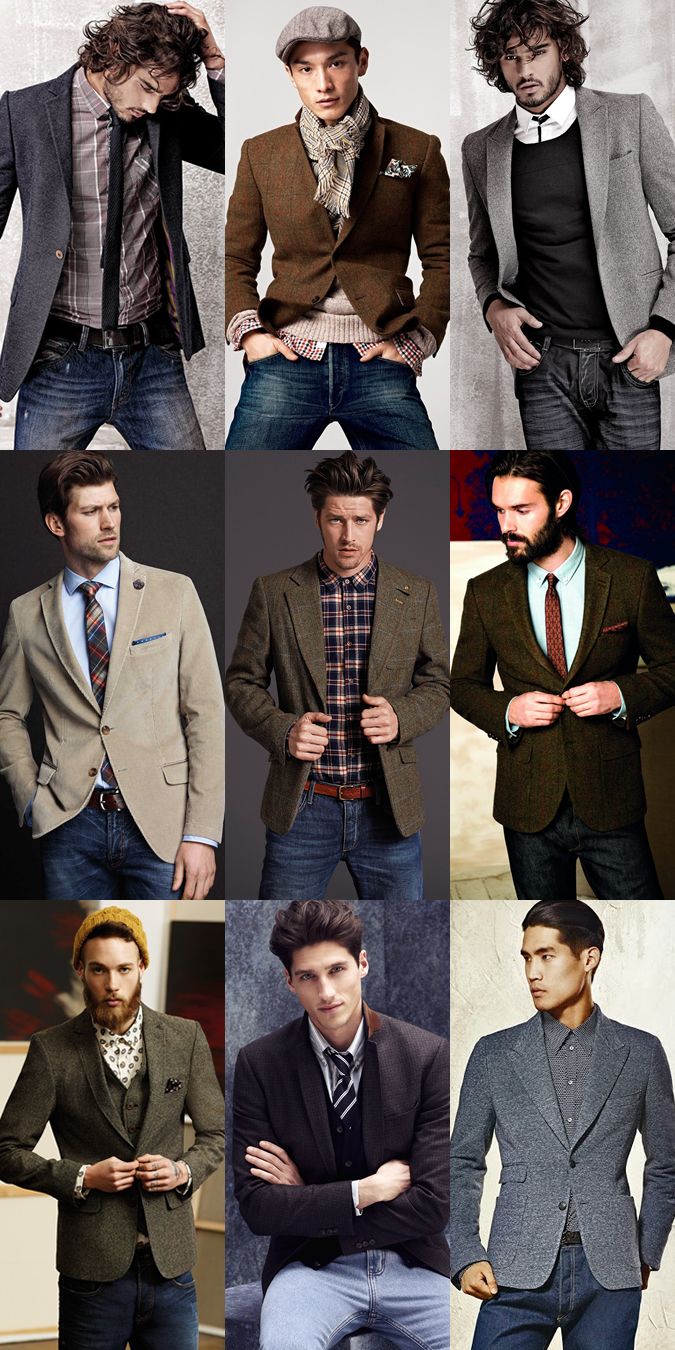 мужчины в пиджаках в стиле casual