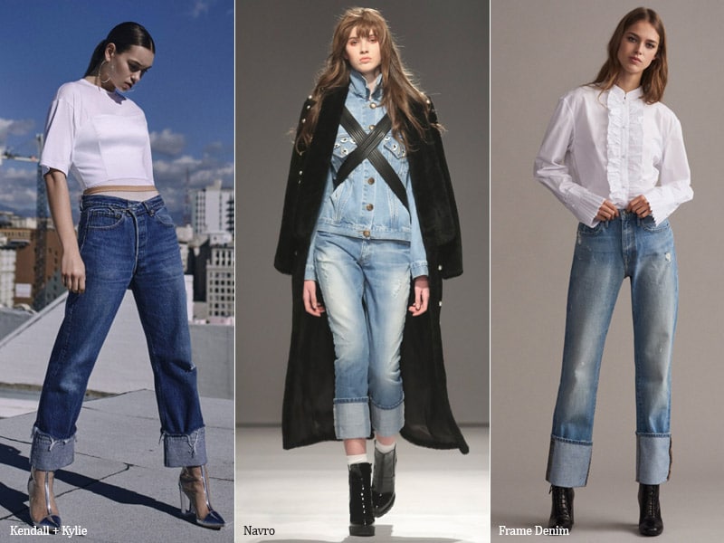 тренд 6. подвернутые - модные джинсы осень/зима 2017-2018