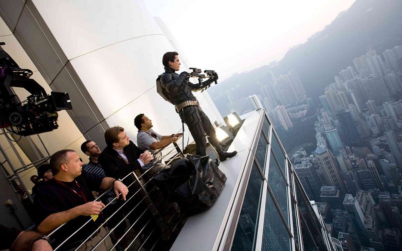 Кадры со съемок фильма про Бэтмана в Гонконге