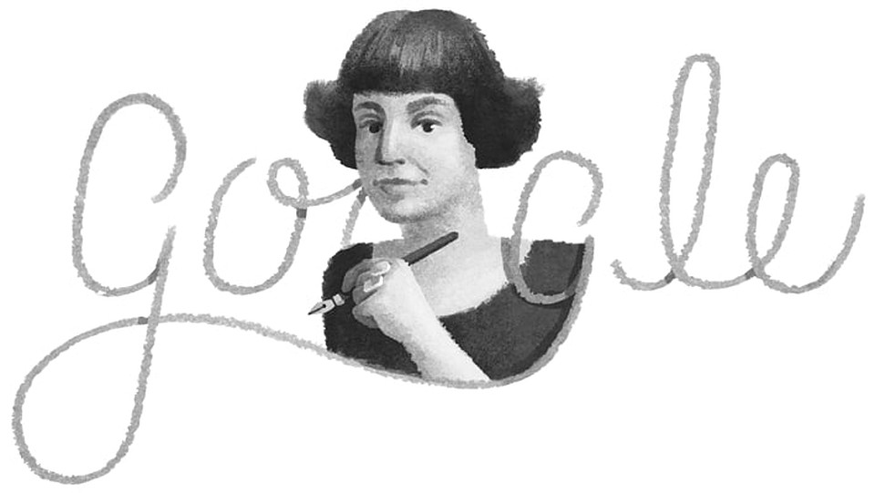 8 октября 2015 года на главной странице Google был размещен стилизованный портрет Марины Цветаевой Фото: Google