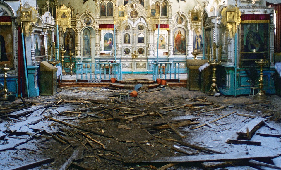 Разрушенная во время боев за Грозный церковь Архангела Михаила Фото: РИА Новости