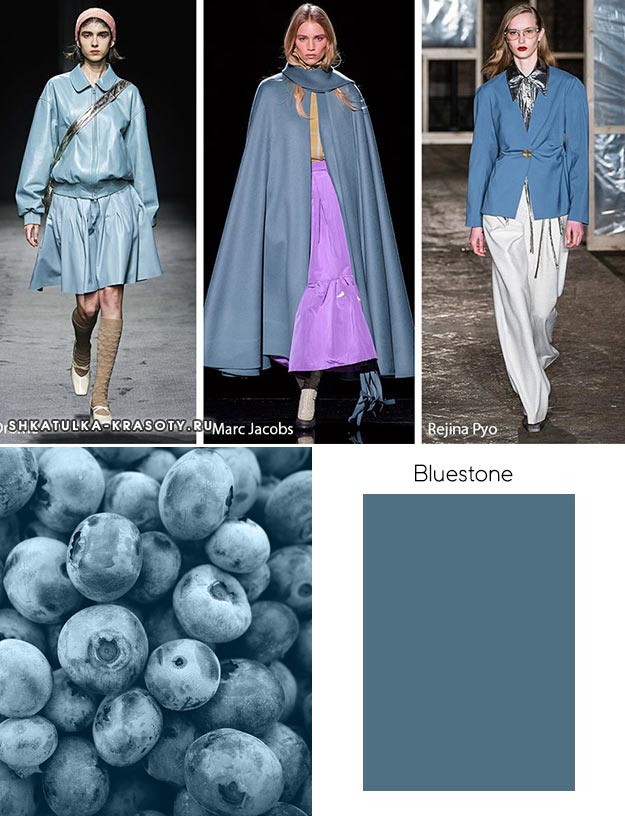 Bluestone (Медный купарос) - модный цвет осень зима 2019 2020