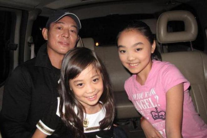Джет Ли с дочками