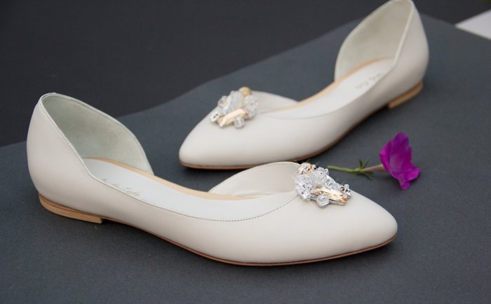 Удобные свадебные балетки