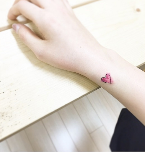 Tiny Watercolor Heart by Banul