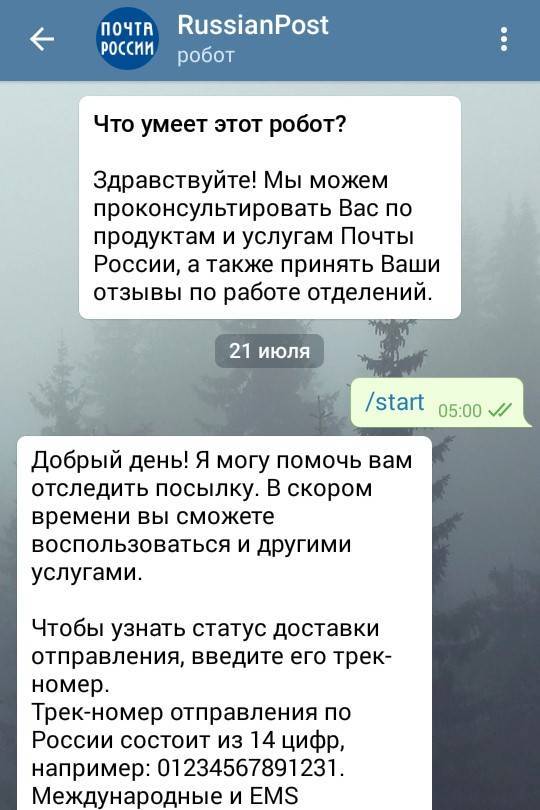 Бот «Почты России»