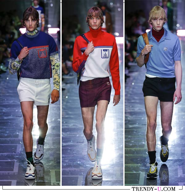 Короткие мужские шорты из коллекции Prada весна-лето 2019