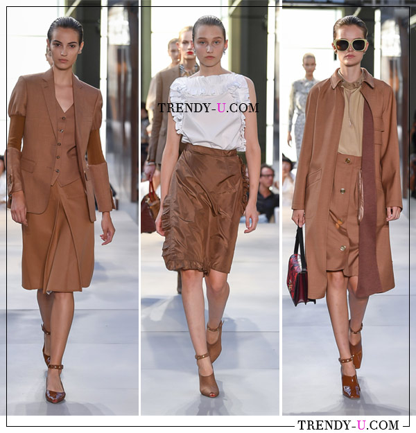 Модные женские деловые костюмы и юбка с блузкой из коллекции Burberry SS 2019