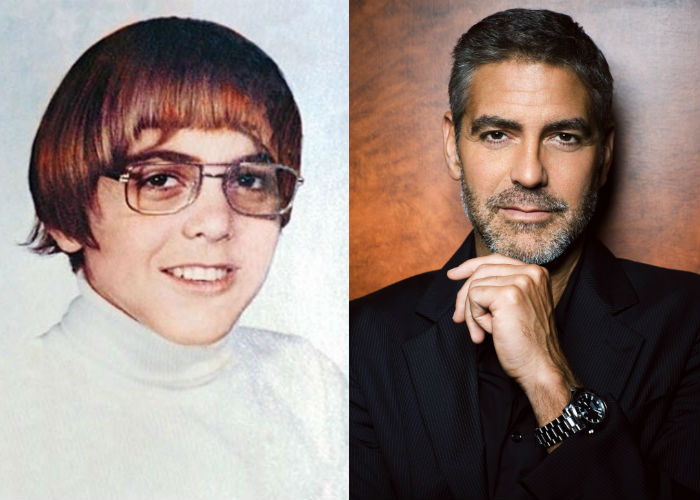 Известный американский актер Джордж Клуни в молодости 35-40 лет назад и сейчас фото