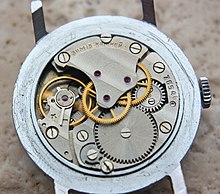 Wrist watch Pobeda First Moscow Watch Factory 1946 Russian Stamp 2010.jpg