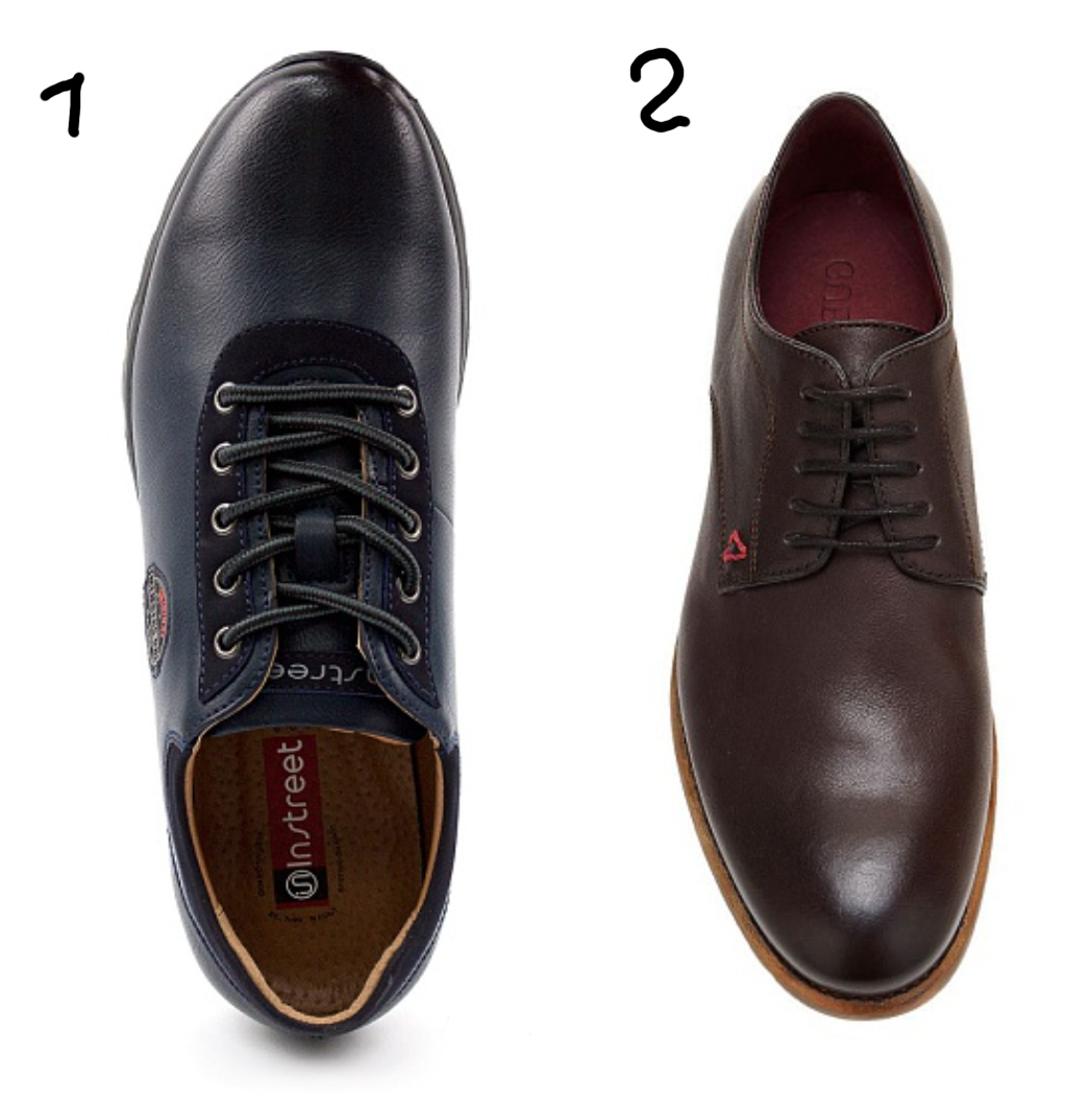 сравнение носов у мужских ботинок